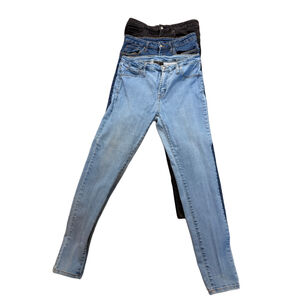 Women's SERRA Skinny Jeans Size 12 Blue Black 3 Piece Bundle‎ Classic Minimalist